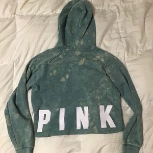 PINK VICTORIAS SECRET crop hoodie